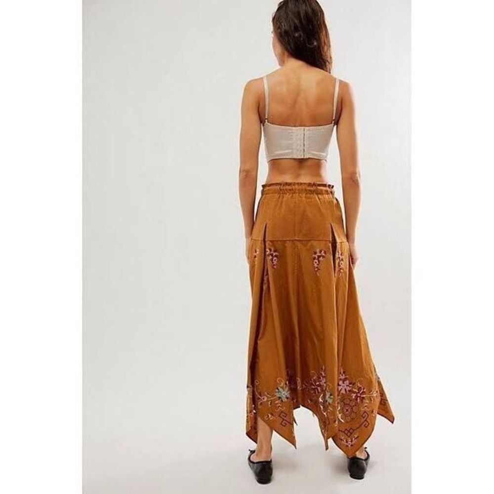Free People Tan Embroidered Maxi Skirt - Picture 3 of 6